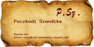 Poczkodi Szendike névjegykártya